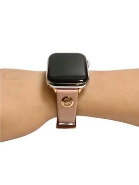 Michael Kors Pink Leather Replacement Smartwatch Band NWT